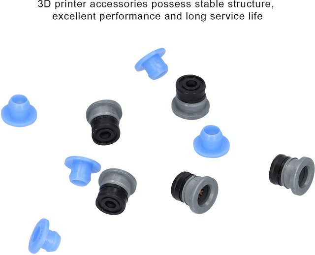 10er Set Qiilu pneumatische Ventilanschlussköpfe ECAS04 für VORON Extruder und FDM 3D-Drucker, Blau - Bild 1