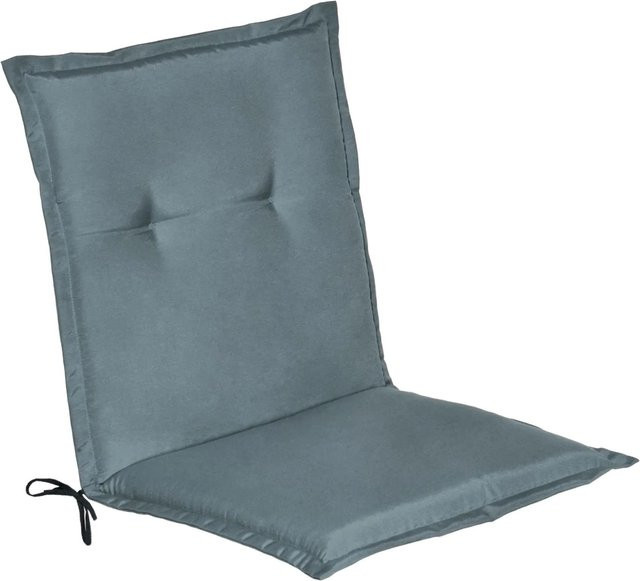 Beautissu Niedriglehner Auflage Gartenstuhl Loft in Taubenblau, B/T/H: 100 x 50 x 6 cm - Bild 1