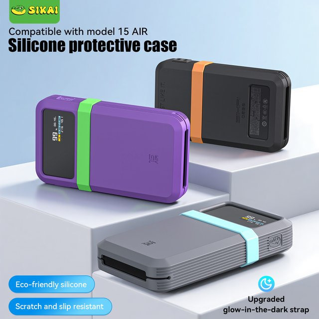 SIKAI Silikonhülle für CUKTECH Nr. 15 AIR 100 W tragbare Powerbank 15000 mAh mit Datakabel-Aufbewahrung - Bild 1