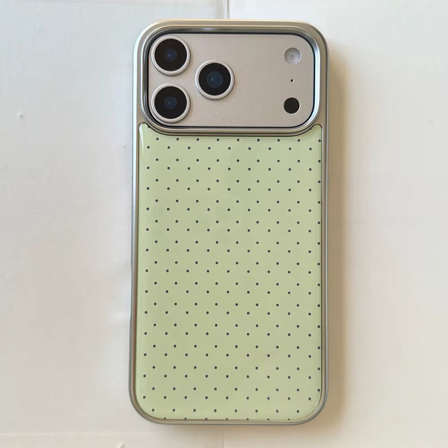KASONPAI Stoßfeste iPhone Schutzhülle mit Polka Dot Muster in Silber und Rot für iPhone 14, 15, 16 Pro Max und 17 Pro Max - Bild 2