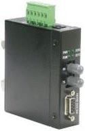 ROLINE Industrie Konverter RS232 zu Multimode Glasfaser mit ST-Anschluss, Schwarz, 21.13.1140 - Bild 1