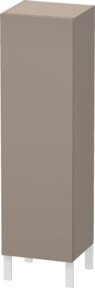 Duravit L-Cube Halbhochschrank in Basalt Matt mit Glastür, Breite: 40 cm, Tiefe: 36,3 cm, Höhe: 132 cm - Bild 1
