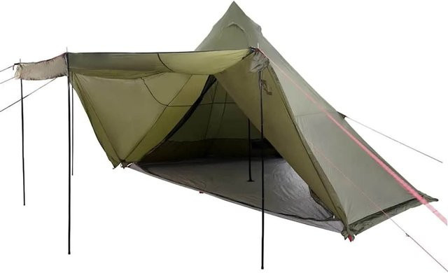 vidaXL Tipi-Familienzelt für 8 Personen in Olivgrün, wasserdicht - Bild 1