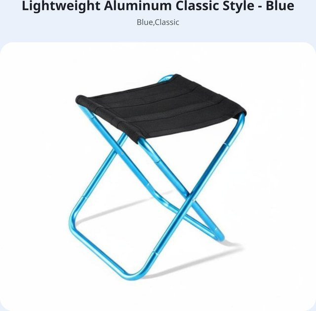 Klapphocker Binchi Outdoor Product faltbares Design in Blau mit hoher Tragfähigkeit für Camping und Angler - Bild 1