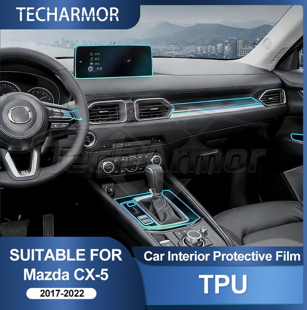 Kratzfeste TPU Auto-Innenraum-Schutzfolie für Mazda CX 5 2017–2022, transparente und reißfeste Schutzfolie als Zubehör - Bild 1