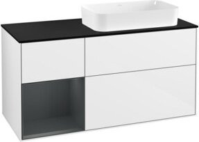 V&B Waschtischunterschrank Finion in Weiß lackiert, Breite: 120 cm, Tiefe: 50,1 cm, Höhe: 50,1 cm - Bild 1