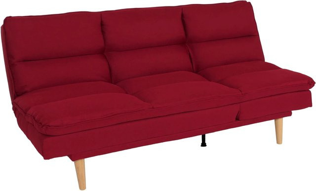 MCW Schlafsofa M79 Click-Clack Gästebett aus Stoff in Bordeaux mit Liegefläche 180 x 110 cm - Bild 1