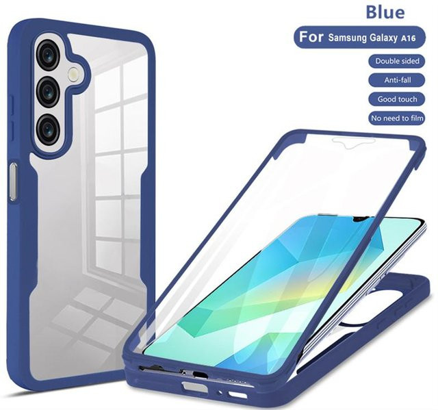 Samsung 360 Ganzkörperschutzhülle mit Displayschutzfolie für Galaxy A16 A26 A36 A56 und S25 Ultra in Blau - Bild 1