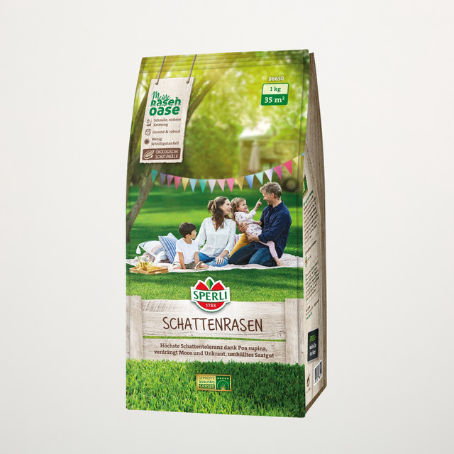 SPERLI's Schattenrasen Samen umhüllt für schattige Flächen im Garten, 1 kg - Bild 1