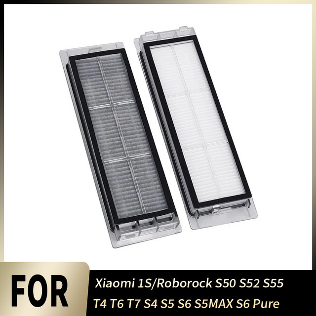 HEPA-Filter und Aktivkohlefilter Set für Roborock S50 S52 S55 T4 T6 T7 S4 S5 S6 S5MAX S6 Pure und Xiaomi 1S Staubsauger - Bild 1