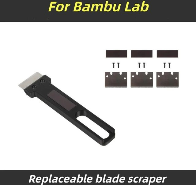 Bambu Lab 3D-Drucker Spachtelwerkzeug zum Entfernen von Modellen für die Heizbett-Plattform in Schwarz - Bild 1