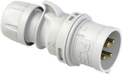 PC Electric Shark 024-1 CEE Stecker 32A 4polig IP44 Weiß - Bild 1