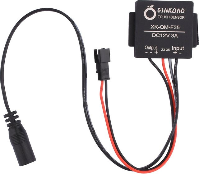Aideepen DC 12V 3A Touch Dimmer Induktiver LED Schalter für Spiegel und Lampen in Schwarz - Bild 1