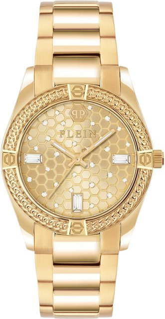 Philipp Plein Damenuhr, Quarz, Edelstahl, Gold, 36 mm, 5 ATM - Bild 1