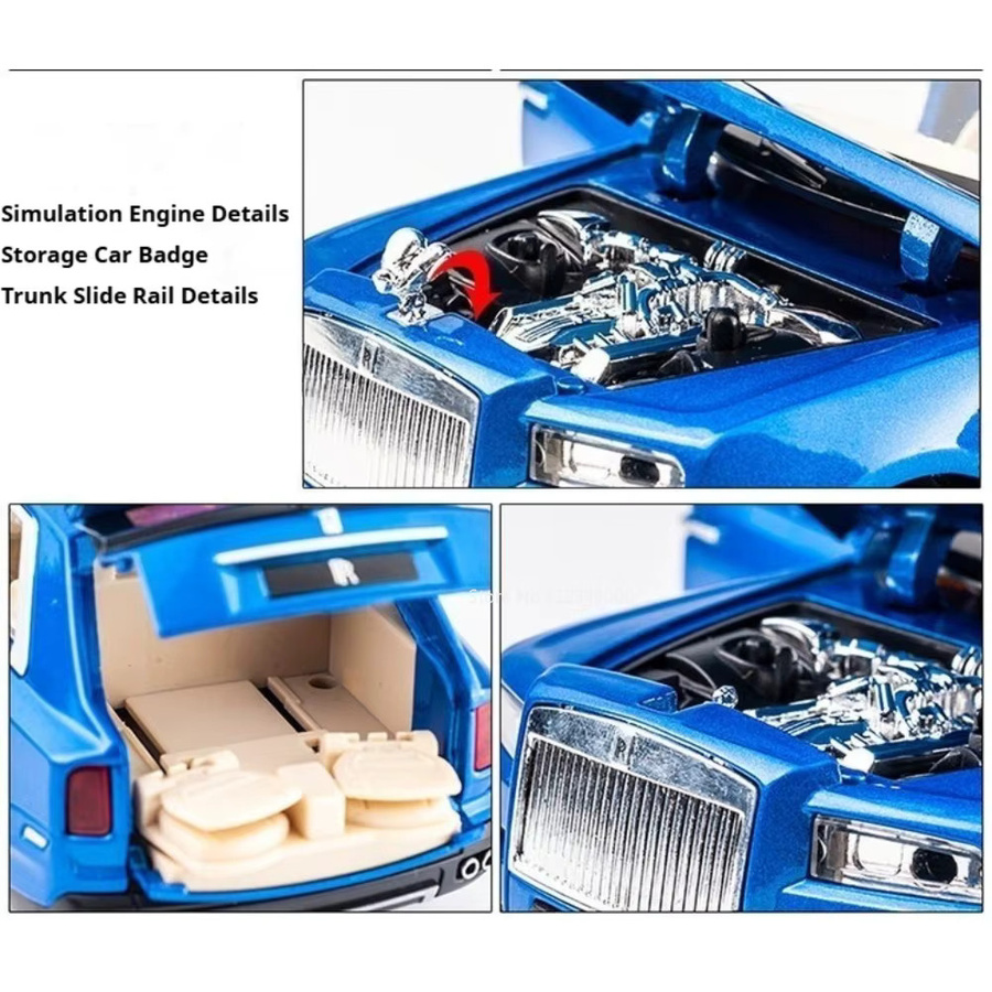 RMZ city Cullinan Mulsanne Automodell, 1:24 Maßstab, mit Licht und Sound, Metall-Diecast-Fahrzeug - Bild 4
