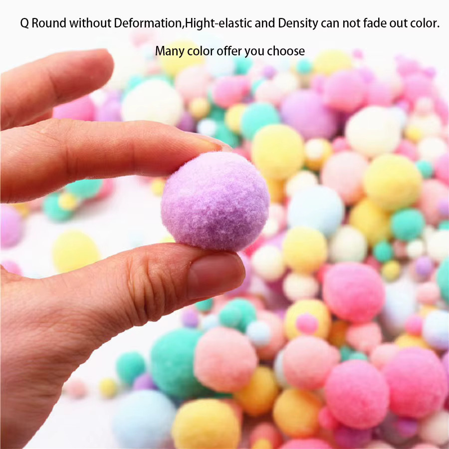Bunte Pompons-Kugeln aus weichem Plüsch für DIY-Handwerk und Nähzubehör, 36 Stück, Durchmesser: 2,5 cm, Multicolour - Bild 3