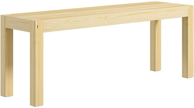 HOMCOM Sitzbank aus Kiefernholz im Landhaus-Stil, 2-Sitzer Essbank für Esszimmer und Küche, B/T/H: 120 x 33 x 45 cm - Bild 1