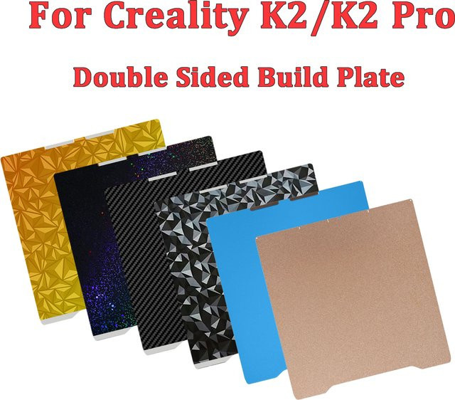 Creality Doppelseitige Federstahlblech-Kaltplatte für K2 und K2 Pro 3D-Drucker mit PEI-Beschichtung - Bild 1