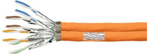 LogiLink CPV0063 CAT 7 Ethernet LAN Netzwerkkabel, Orange, 100 m - Bild 1