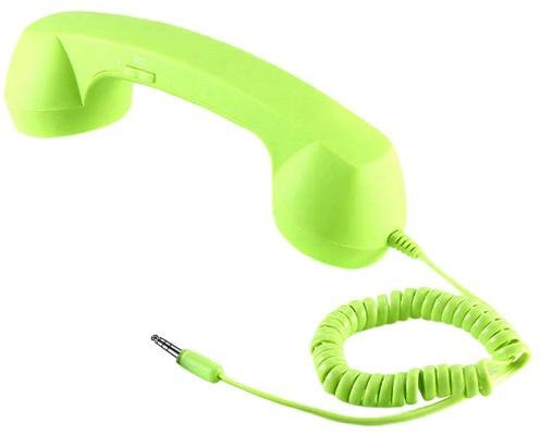Retro Telefonhörer von Xuge als Smartphone Empfänger mit Mikrofon und Lautsprecher in Grün mit Typ-C und 3,5mm Klinkenanschluss - Bild 1
