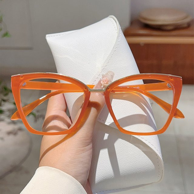 KAMMPT Korrektionsbrille Cat-Eye, Vollrand, Kunststoff, Orange, Damen - Bild 1