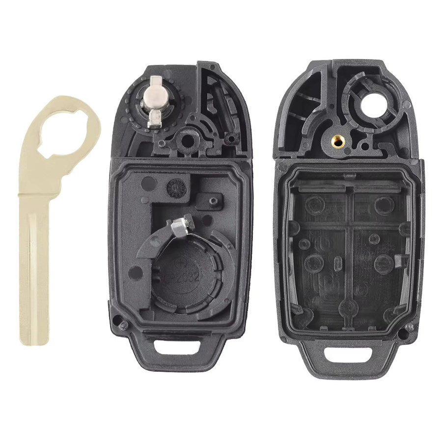 KEYECU 4 Tasten Flip Remote Key Shell Fob für Volvo XC70 XC90 V40 V50 V70 V90 C30 C70 S40 S60 S70 S80, Schwarz - Bild 2