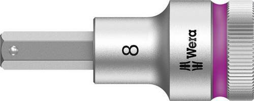Wera Zyklop Bitnuss 8740 C HF Innen-Sechskant Steckschlüssel-Bit-Einsatz 8 mm, 1/2 Zoll Antrieb, Silber - Bild 1