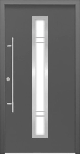 Splendoor Haustür ThermoSpace Prime Palermo in Anthrazit mit Glaseinsatz, Anschlag Links, B: 100 cm, H: 210 cm - Bild 1