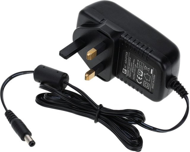 Honor Electronics DC 12V Netzteil mit UK-Stecker in Schwarz für CCTV Überwachungskameras und DVR - Bild 1