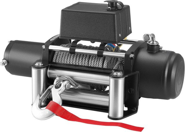 Elektrische Winde von Buying Solutions, 4500 kg Tragfähigkeit, 12V DC LKW-Winde mit schwarzem Stahlseil (8,3 mm x 19,8 m), IP55 wasserdicht mit kabelloser und kabelgebundener Fernbedienung - Bild 1
