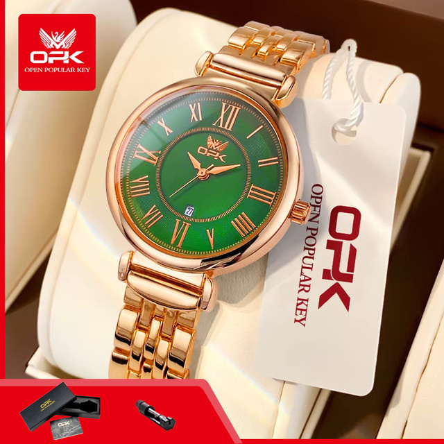 OPK Armbanduhr Quarz, Edelstahl, Roségold, Damen - Bild 1