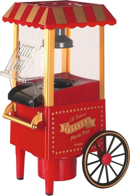 SOGO Retro Popcornmaschine Heißluftgerät in Rot - Bild 1