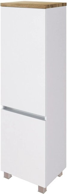 Held Möbel Midischrank Ferrara in Weiß matt mit Türen und Regalböden, Breite: 40 cm, Höhe: 132 cm, Tiefe: 35 cm - Bild 1