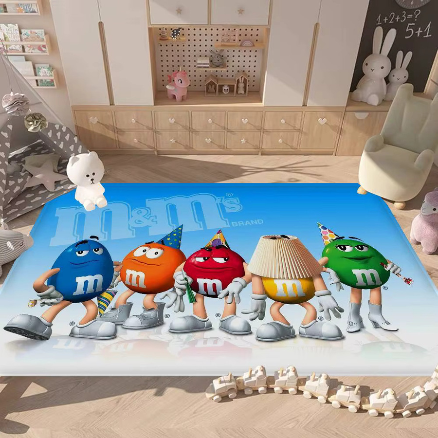 M-M&M Candy Snacks rutschfeste Badezimmermatte von Potdemiel für Waschküche, Wohnzimmer und Balkon - Bild 3