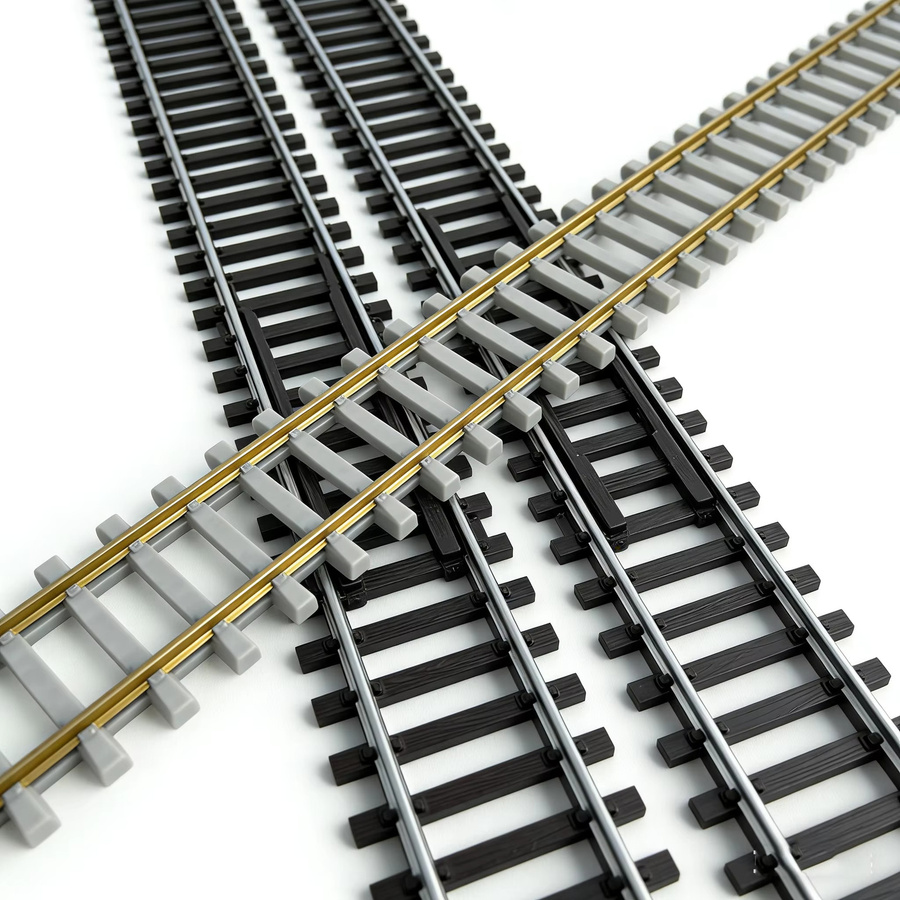 FunTrying H0-Modellbahn-Gleise, Stromversorgbare Nickel-Silber-Schmalspur-Kurven- und Spurwechselgleise, 1:87 - Bild 4