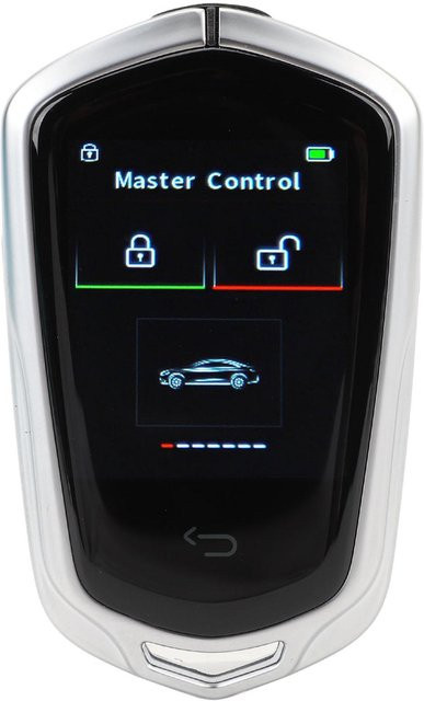 Koogeelife Universeller Auto-Fernstartschlüssel mit LCD-Anzeige für intelligenten Ein-Knopf-Start, Schwarz - Bild 1