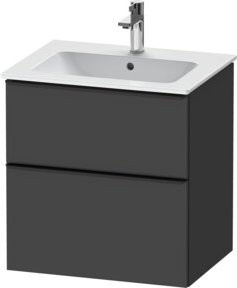 Duravit Waschtischunterschrank D-Neo Wandhängend, Farbe Schwarz Matt, B/H/T: 61,0 x 62,5 x 46,2 cm - Bild 1