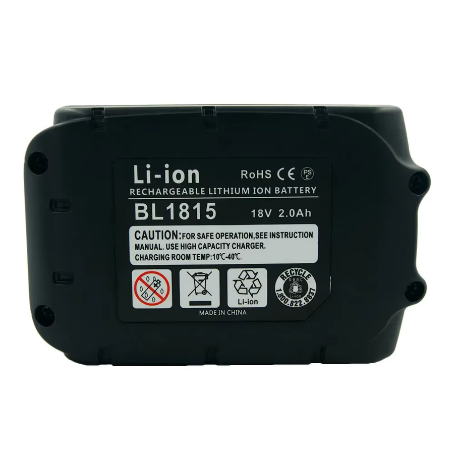 2er-Set wiederaufladbare Elektrowerkzeug-Akkus 18V 2000mAh für Makita in Schwarz - Bild 2