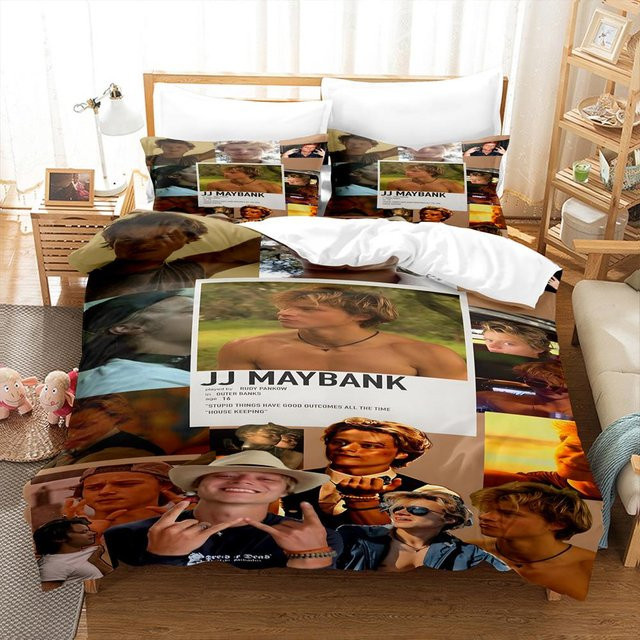 JJ-Maybank Bettwäsche-Set mit Patchwork-Elementen aus Mikrofaser, Mehrfarbig, B/H: 140 x 210 cm - Bild 1