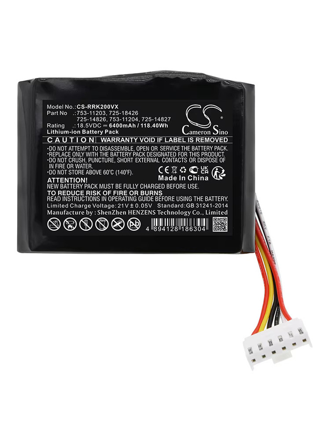Ersatzakku für Robomow RK1000 Pro, RK 1000, RK 2000, RK 2000 Pro sowie CubCadet XR5 1000, XR5 2000 und XR5 1000 2021 in Schwarz mit 6400mAh Kapazität - Bild 1