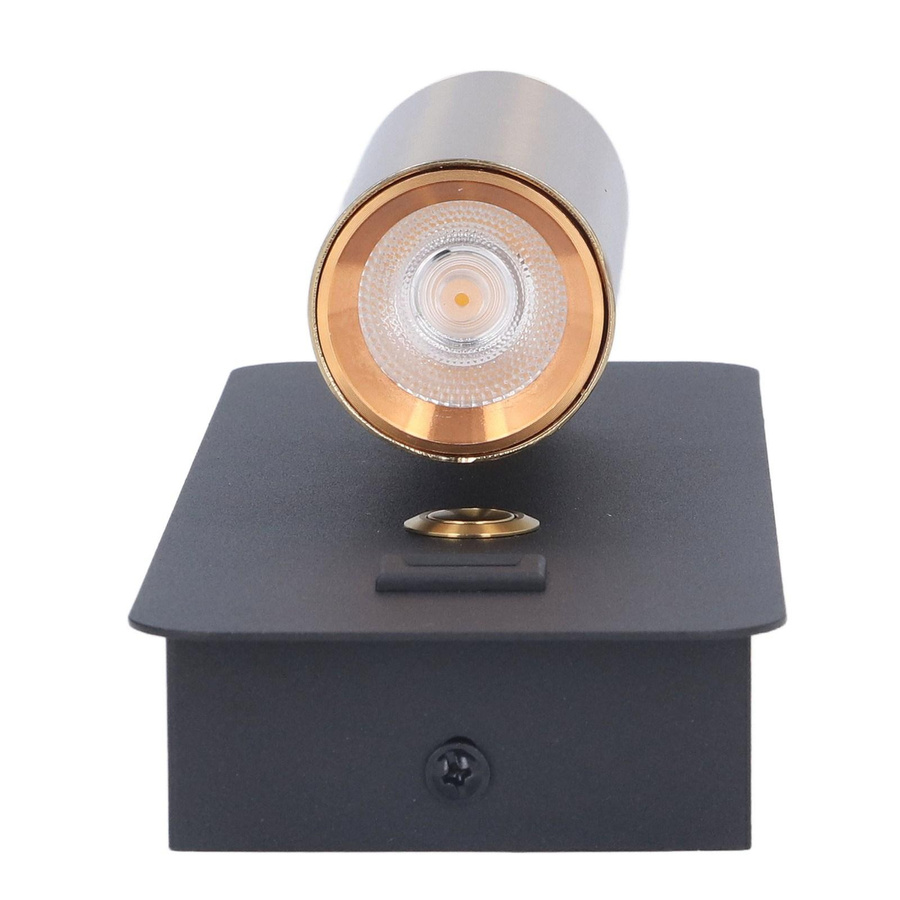 Tomshine Minimalistische LED Wandleuchte mit USB-Ladefunktion und Schalter in Schwarz und Gold - Bild 5