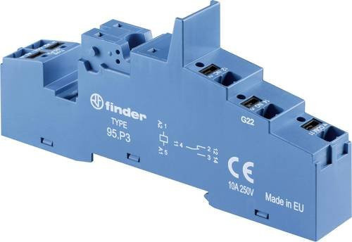 Finder 95.P3 Relaissockel in Blau passend für Serie 40, Serie 99 und Serie 86 40.31 sowie 99.02 - Bild 1