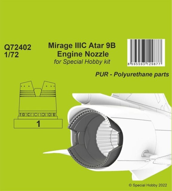Special Hobby Mirage IIIC Atar 9B Engine Nozzle, 1:72 - Bild 1