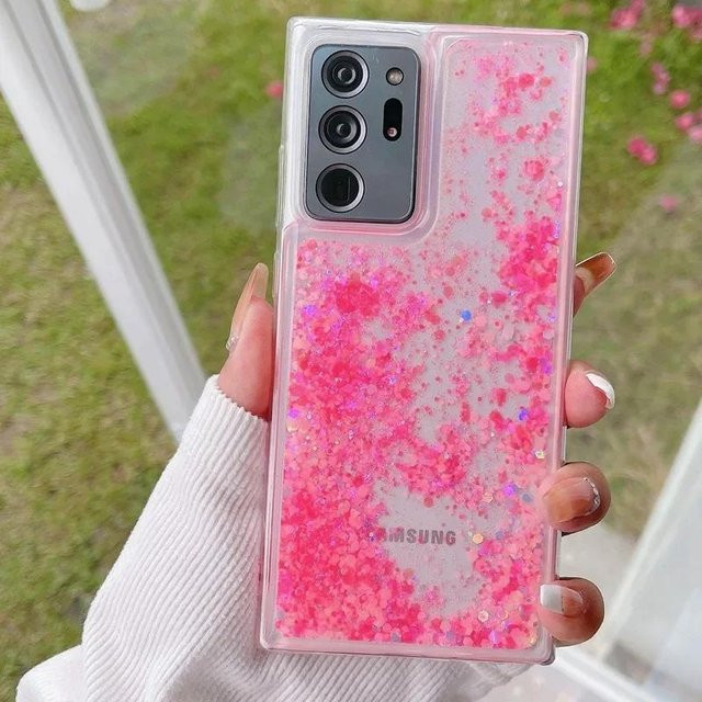 Glitzernde Quicksand Handyhülle aus transparentem TPU für Samsung Galaxy S24 Plus in verschiedenen Farben - Bild 1