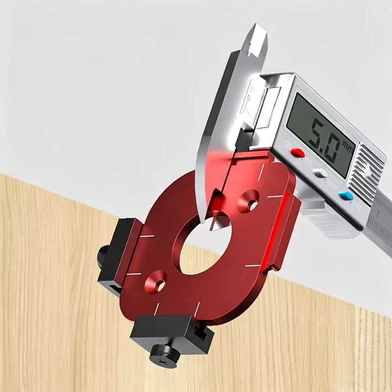 YOMO Aluminium Eckradius-Schablonen-Set in Silber als Frästisch-Vorrichtung für die Holzbearbeitung mit abnehmbarem Clip, Größen R10-R50 - Bild 3