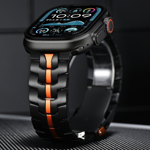 Beiziye Uhrenarmband Edelstahl, Titanfarben, Silber, Unisex - Bild 1