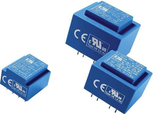 Block AVB 1,5/2/18 Printtransformator Blau 2 x 115V 2 x 18 V/AC 1.50 VA 40mA - Bild 1