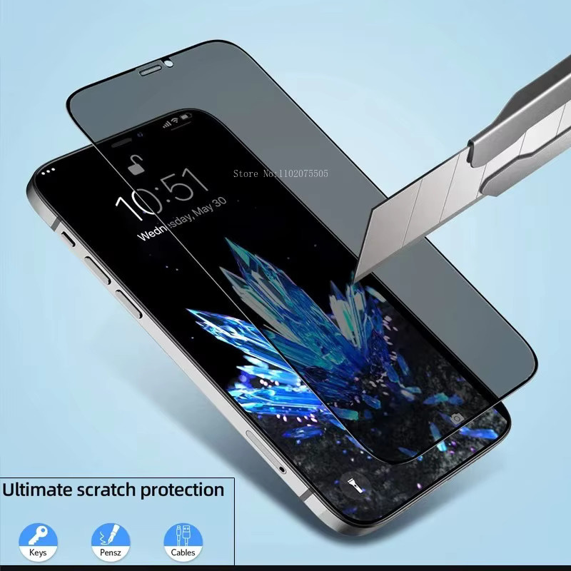 4er Pack Anti Spy Displayschutzfolie aus gehärtetem Glas für Xiaomi 13T Pro, 11T Pro und 12T Pro, transparent - Bild 4