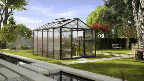 VITAVIA Gewächshaus Zeus Plus 10000 aus Aluminium in Schwarz, B/H/T: 195 x 197 x 131 cm - Bild 1