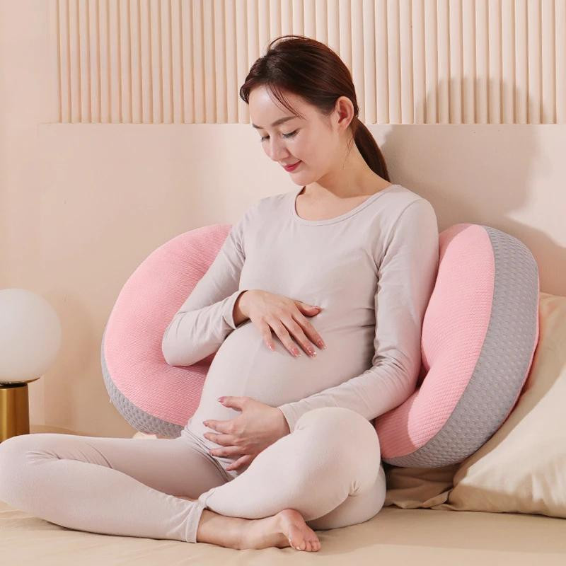 Ergonomisches U-förmiges Mutterschaftskissen aus Polyester zur Linderung von Bauch- und Rückenschmerzen mit Lendenwirbelstütze - Bild 3